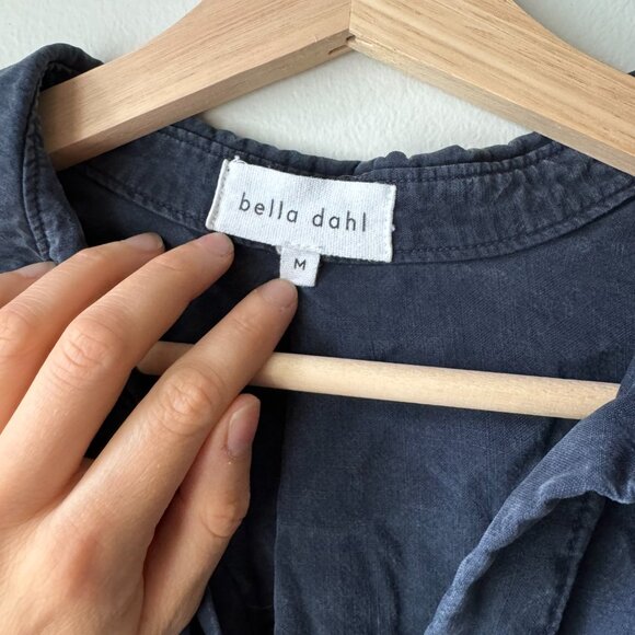 Bella Dahl Split Back Button Down - 100% Tencel - Navy Blue - Picture 2 of 7